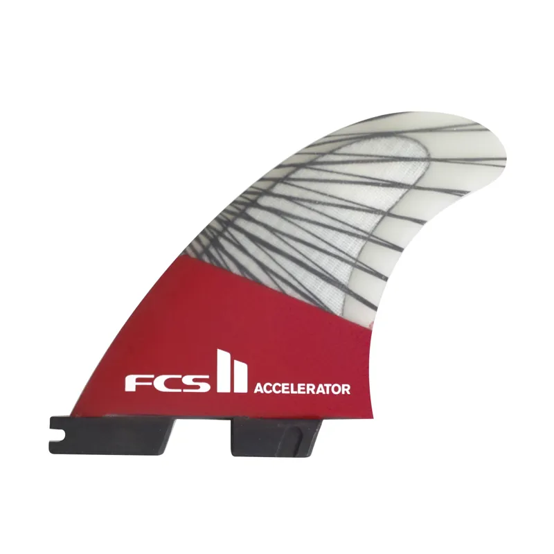 FCS II Accelerator PC Carbon Red Mood Tri Fin - Tonnau Surf